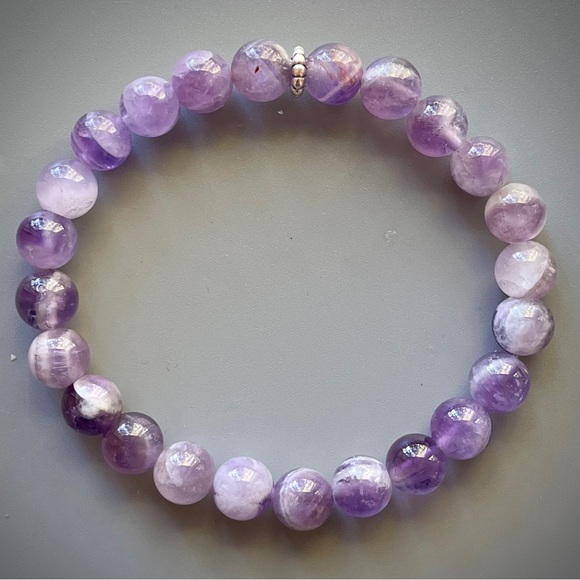Dream Amethyst Handcrafted Bead Bracelet - Picture 5 of 6